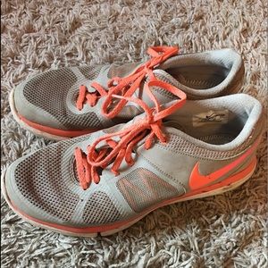 Grey and pink Nike sneakers